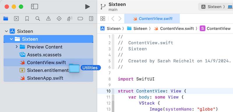 Import folder in Xcode 16