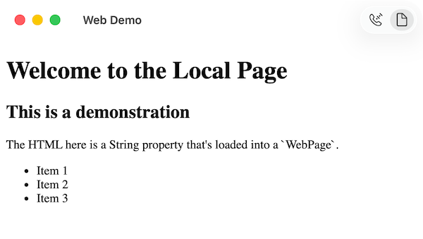 Local web