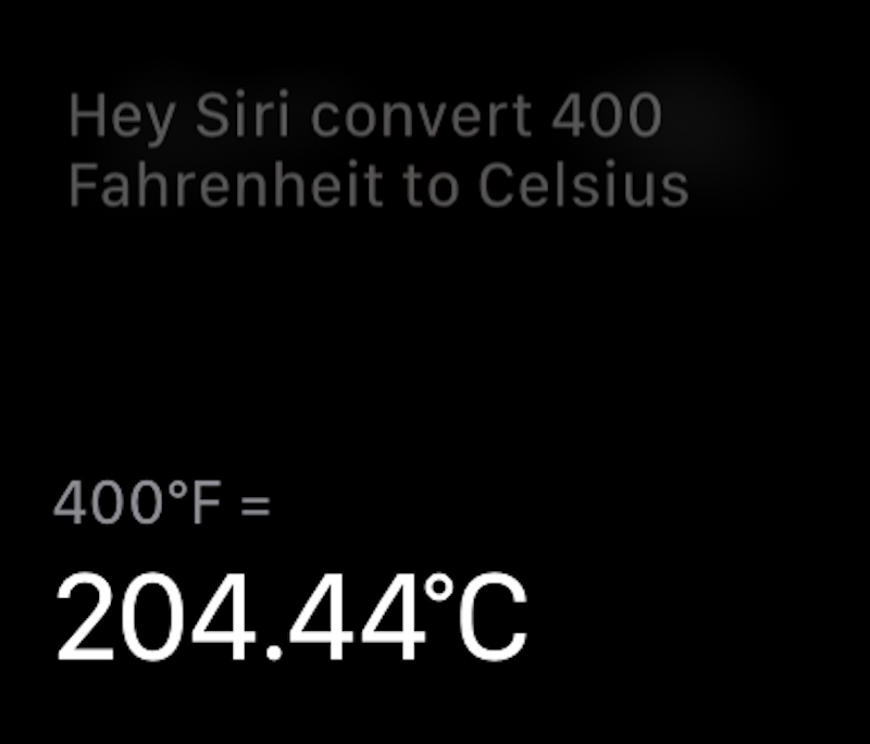 Temperature conversion